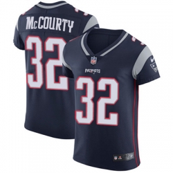 Men Nike Patriots #32 Devin McCourty Navy Blue Team Color Stitched NFL Vapor Untouchable Elite Jersey