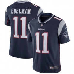 Mens Nike New England Patriots 11 Julian Edelman Navy Blue Team Color Vapor Untouchable Limited Player NFL Jersey