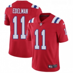 Mens Nike New England Patriots 11 Julian Edelman Red Alternate Vapor Untouchable Limited Player NFL Jersey