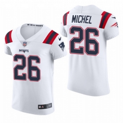 New England Patriots 26 Sony Michel Nike Men White Team Color Men Stitched NFL 2020 Vapor Untouchable Elite Jersey