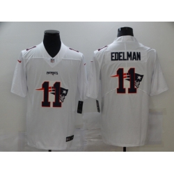 Nike New England Patriots 11 Julian Edelman White Shadow Logo Limited Jersey