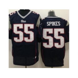 Nike New England Patriots 55 Brandon Spikes Blue Elite NFL Jersey