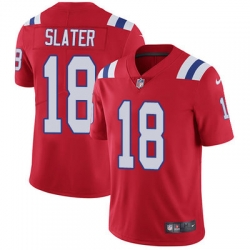 Nike Patriots #18 Matt Slater Red Alternate Mens Stitched NFL Vapor Untouchable Limited Jersey