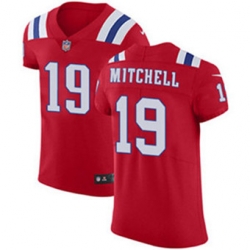 Nike Patriots #19 Malcolm Mitchell Red Alternate Mens Stitched NFL Vapor Untouchable Elite Jersey