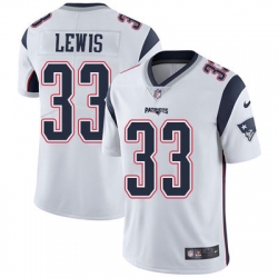 Nike Patriots #33 Dion Lewis White Mens Stitched NFL Vapor Untouchable Limited Jersey