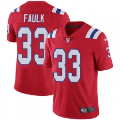 Nike Patriots #33 Kevin Faulk Red Alternate Mens Stitched NFL Vapor Untouchable Limited Jersey