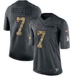 Nike Patriots #7 Jacoby Brissett Black Mens Stitched NFL Limited 2016 Salute To Service Jersey