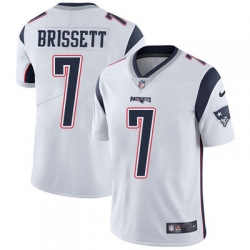 Nike Patriots #7 Jacoby Brissett White Mens Stitched NFL Vapor Untouchable Limited Jersey