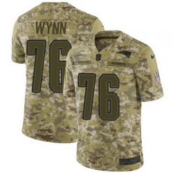 Nike Patriots #76 Isaiah Wynn Camo Mens Stitched NFL Limited 2018 Salute To Service Jersey