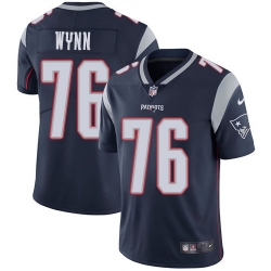 Nike Patriots #76 Isaiah Wynn Navy Blue Team Color Mens Stitched NFL Vapor Untouchable Limited Jersey