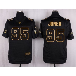 Nike Patriots #95 Chandler Jones Black Mens Stitched NFL Elite Pro Line Gold Collection Jersey