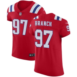 Nike Patriots #97 Alan Branch Red Alternate Mens Stitched NFL Vapor Untouchable Elite Jersey