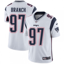 Nike Patriots #97 Alan Branch White Mens Stitched NFL Vapor Untouchable Limited Jersey