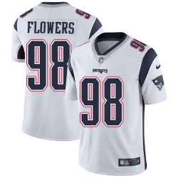 Nike Patriots #98 Trey Flowers White Mens Stitched NFL Vapor Untouchable Limited Jersey