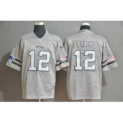 Patriots 12 Tom Brady 2019 Gray Gridiron Gray Vapor Untouchable Limited Jersey