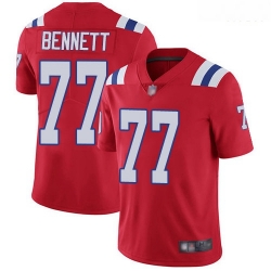 Patriots 77 Michael Bennett Red Alternate Men Stitched Football Vapor Untouchable Limited Jersey