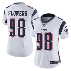 Nike Patriots #98 Trey Flowers White Womens Stitched NFL Vapor Untouchable Limited Jersey