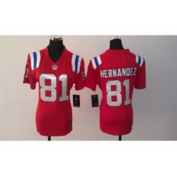 Nike Women New England Patriots #81 Aaron Hernandez red jerseys