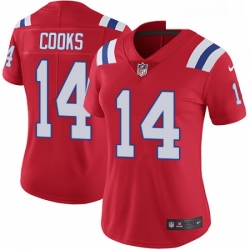 Womens Nike New England Patriots 14 Brandin Cooks Red Alternate Vapor Untouchable Limited Player NFL Jersey