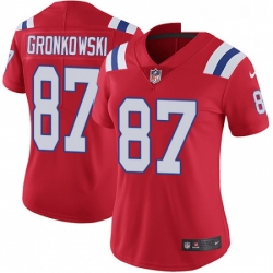 Womens Nike New England Patriots 87 Rob Gronkowski Red Alternate Vapor Untouchable Limited Player NFL Jersey