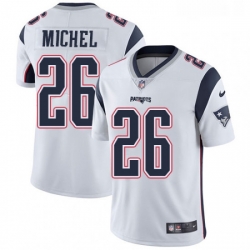 Youth Nike New England Patriots 26 Sony Michel White Vapor Untouchable Limited Player NFL Jersey