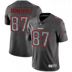 Youth Nike New England Patriots 87 Rob Gronkowski Gray Static Untouchable Limited NFL Jersey