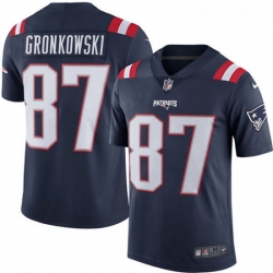 Youth Nike New England Patriots 87 Rob Gronkowski Limited Navy Blue Rush Vapor Untouchable NFL Jersey