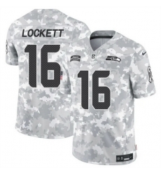 Men Seattle Seahawks 16 Tyler Lockett 2024 F U S E Arctic Camo Salute To Service Limited Stitched Football Jersey