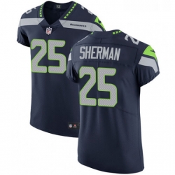 Mens Nike Seattle Seahawks 25 Richard Sherman Steel Blue Team Color Vapor Untouchable Elite Player NFL Jersey