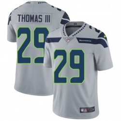 Mens Nike Seattle Seahawks 29 Earl Thomas III Grey Alternate Vapor Untouchable Limited Player NFL Jersey