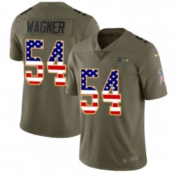 Mens Nike Seattle Seahawks 54 Bobby Wagner Limited OliveUSA Flag 2017 Salute to Service NFL Jersey