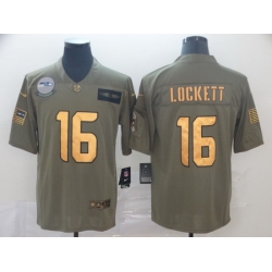 Nike Seahawks 16 Tyler Lockett 2019 Olive Gold Salute To Service Limited Jersey