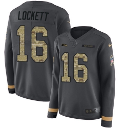 Nike Seahawks #16 Tyler Lockett Anthracite Salute to Service Jersey