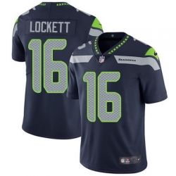 Nike Seahawks #16 Tyler Lockett Steel Blue Team Color Mens Stitched NFL Vapor Untouchable Limited Jersey