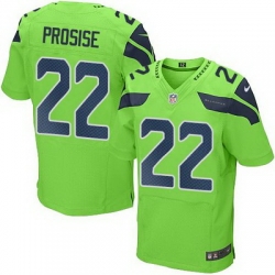 Nike Seahawks #22 C  J  Prosise Green Mens Stitched NFL Elite Rush Jersey