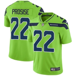 Nike Seahawks #22 C J Prosise Green Mens Stitched NFL Limited Rush Jersey