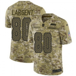 Nike Seahawks #80 Steve Largent Camo Mens Stitched NFL Limited 2018 Salute To Service Jersey