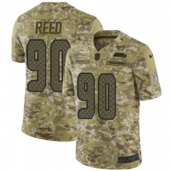 Nike Seahawks #90 Jarran Reed Camo Mens Stitched NFL Limited 2018 Salute To Service Jersey