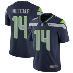 Seahawks 14 D K  Metcalf Steel Blue Team Color Men Stitched Football Vapor Untouchable Limited Jersey