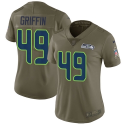 Nike Seahawks #49 Shaquem Griffin Olive Womens Stitched NFL Limited 2017 Salute to Service Jersey