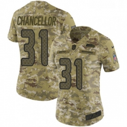 Womens Nike Seattle Seahawks 31 Kam Chancellor Limited Camo 2018 Salute to Service NFL Jersey