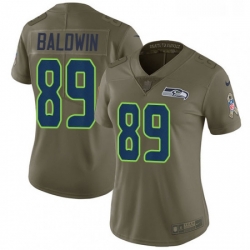 Womens Nike Seattle Seahawks 89 Doug Baldwin Limited Olive 2017 Salute to Service NFL Jersey