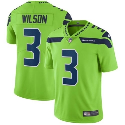 Youth Nike Seahawks #3 Russell Wilson Green Stitched NFL Limited Rush Jersey