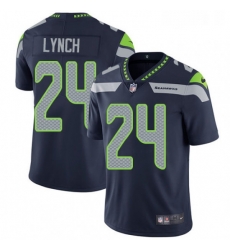 Youth Nike Seattle Seahawks 24 Marshawn Lynch Elite Steel Blue Team Color NFL Jersey