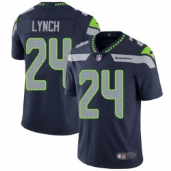 Youth Nike Seattle Seahawks 24 Marshawn Lynch Elite Steel Blue Team Color NFL Jersey