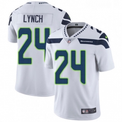 Youth Nike Seattle Seahawks 24 Marshawn Lynch White Vapor Untouchable Limited Player NFL Jersey