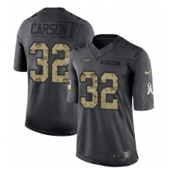 Youth Nike Seattle Seahawks 32 Chris Carson Limited Black 2016 Salute to Service NFL Jersey