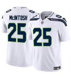 Youth Seattle Seahawks 25 Kenny McIntosh White 2024 F U S E Vapor Limited Stitched Football Jersey