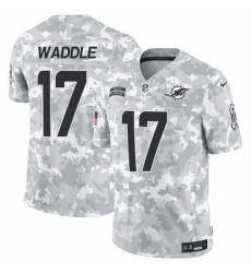 Men Miami Dolphins 17 Jaylen Waddle 2024 F U S E Arctic Camo Salute To Service Limited Stitched Football Jersey