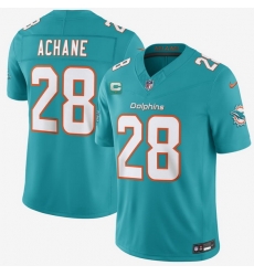 Men Miami Dolphins 28 De Von Achane Aqua 2026 F U S E 1 Star C Patch Vapor Limited Stitched Football Jersey Men Miami Dolphins 28 De Von Achane Aqua 2026 F U S E 1 Star C Patch Vapor Limited Stitched Football Jersey